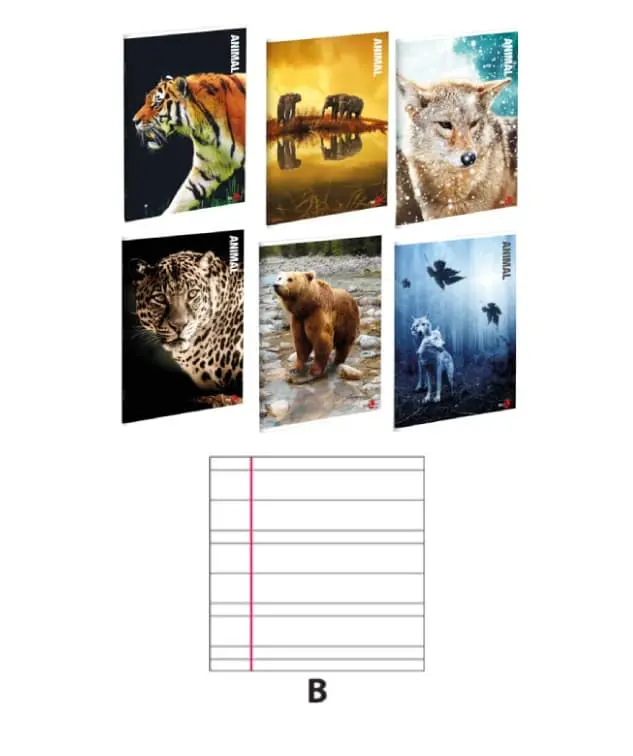 10 PZ Quaderno 80GR Rigatura B Per Terza Elementare