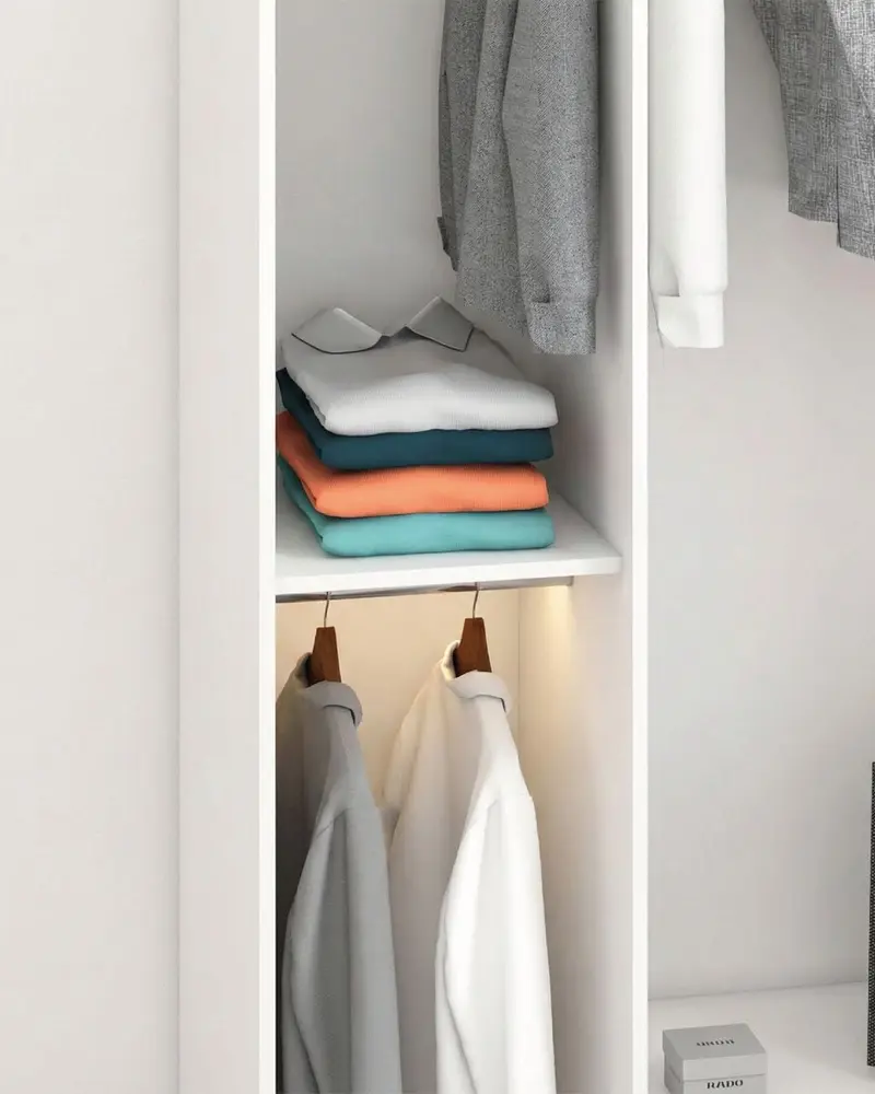 2 ripiani per la serie W - Set di 2 ripiani, uso versatile per vestiti e scarpe - Colore bianco - 40 cm x 50cm