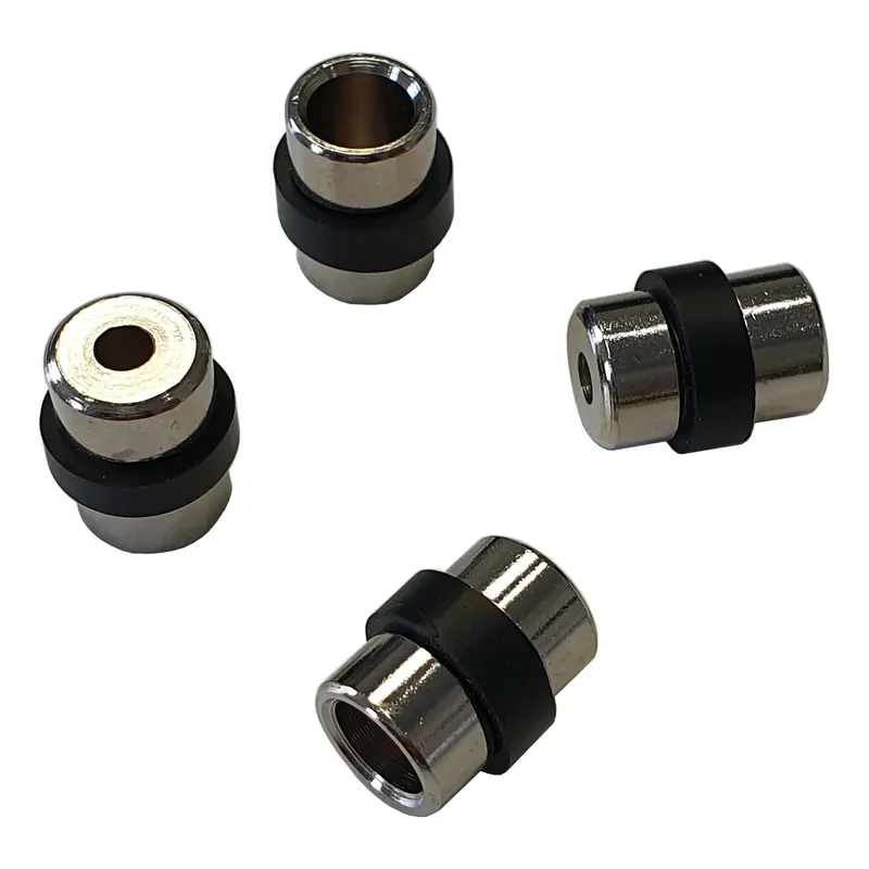20Pz REGGIRIPIANO (PERNO) PER VETRINE E RIPIANI CON GOMMA DIAM.12X18 REGGIVETRO