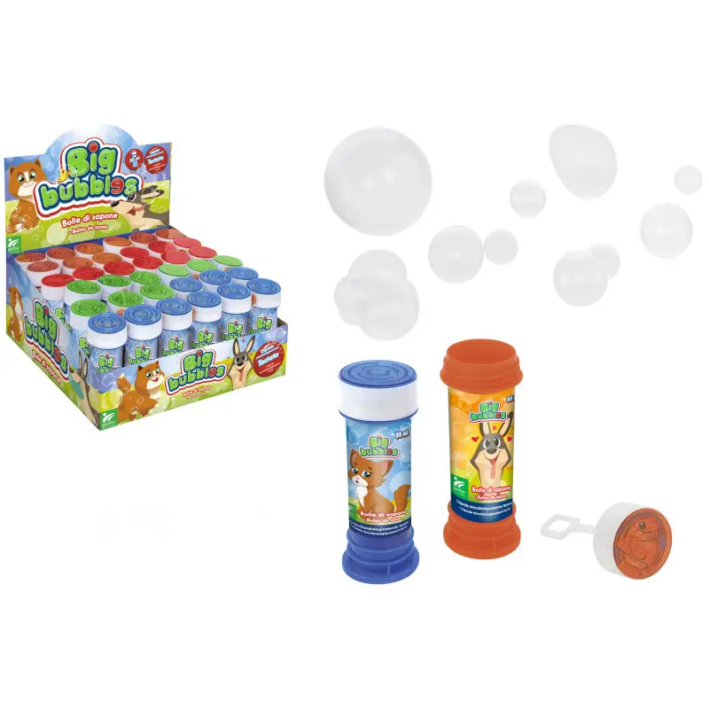 24 pz GLOBO BOLLE DI SAP. C GIOCO ANIMAL 55ML