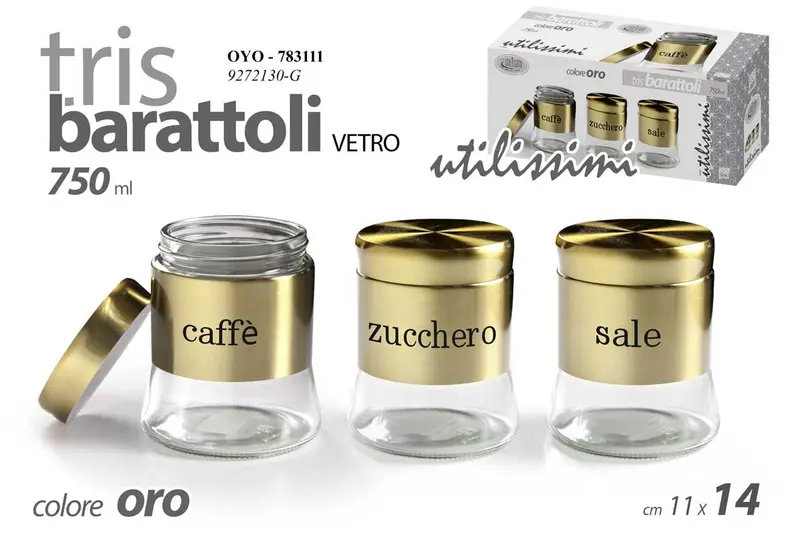 3 BARATTOLI 750 ORO 11*14