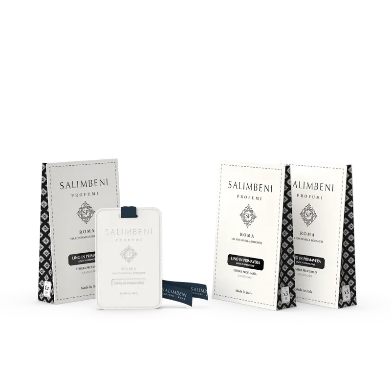 3 Caixas de Cartões Perfumados para o Guarda-Roupa (9 pcs total) - Linho em Primavera