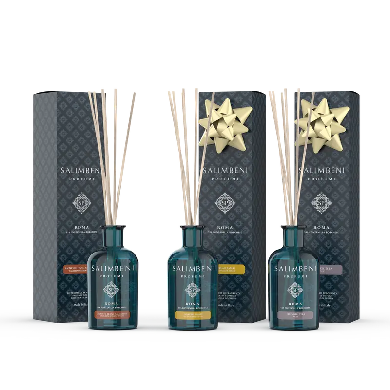 3 Difusores em Stick 100ml (Madeiras Antigas Salimbeni + Cítrico Amargo em OFERTA + Figueira de Elba em OFERTA)