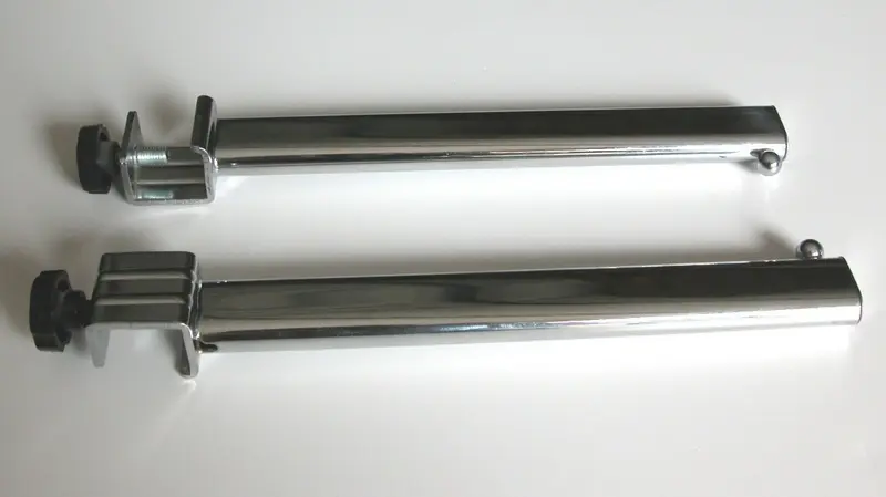 9 Pz-BRACCIO ESPOSITORE AGGIUNTIVO X ARREDAMENTO NEGOZI X TUBO 25X25 BROCHE CROM