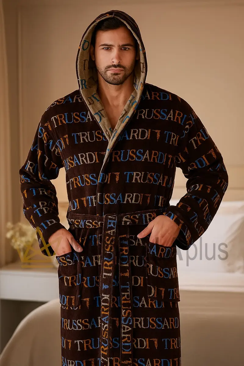 Accappatoio con cappuccio Turquoise coast Trussardi