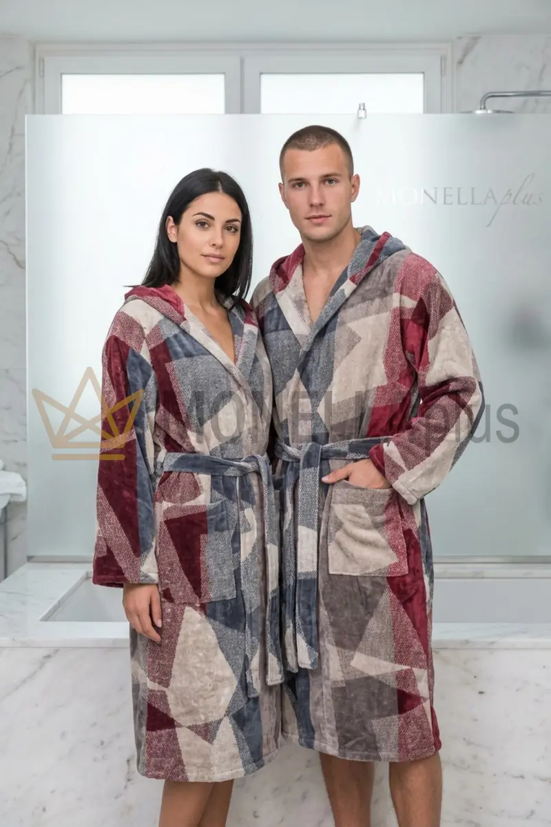 Accappatoio con Cappuccio Washington Carrara