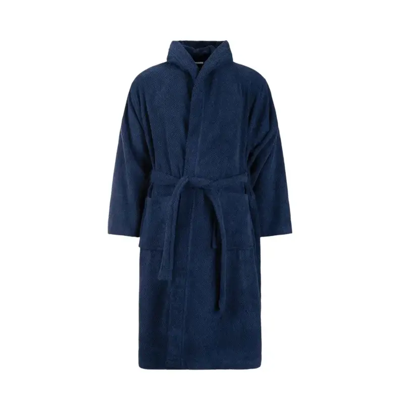 Accappatoio unisex con cappuccio in spugna a Chicco di Riso