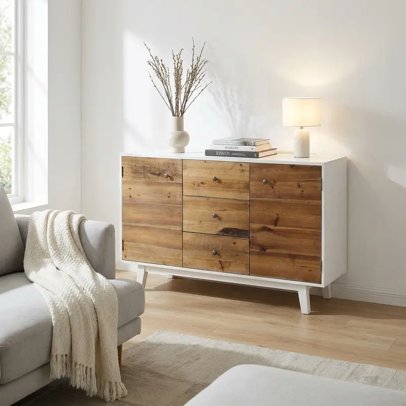 Ada - credenza in legno bianco marrone