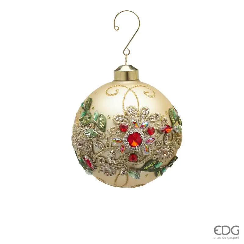 Addobbo natalizio Flower in varie dimensioni Oro | EDG Enzo De Gasperi
