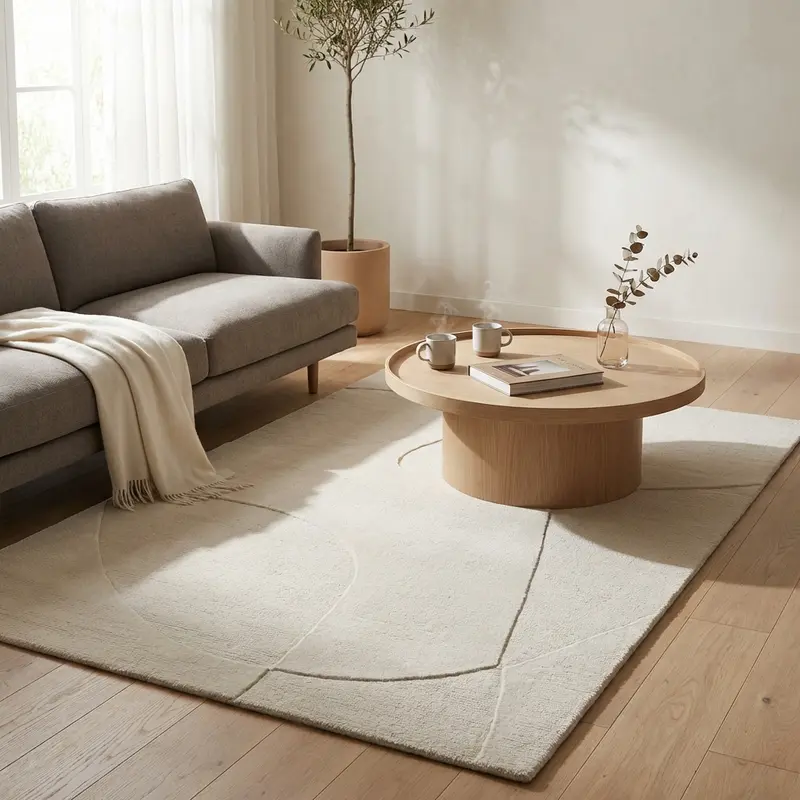 Agostina - tappeto in lana bianco beige 160x231