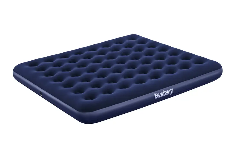 AIRBED BLU FLOCCATO DUE PIAZZE E MEZZO CM. 203X183X22