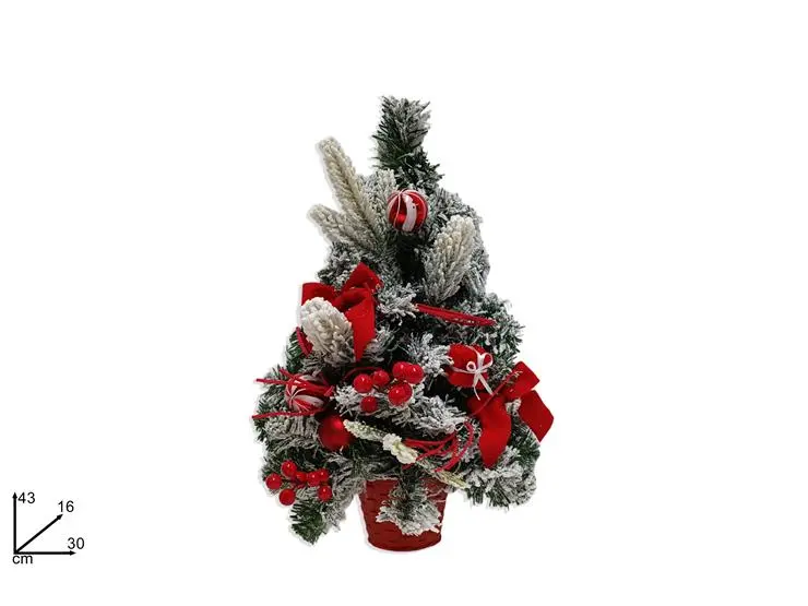 ALBERELLO INNEVATO C VASO PER PARETE C PACCHI REGALO
