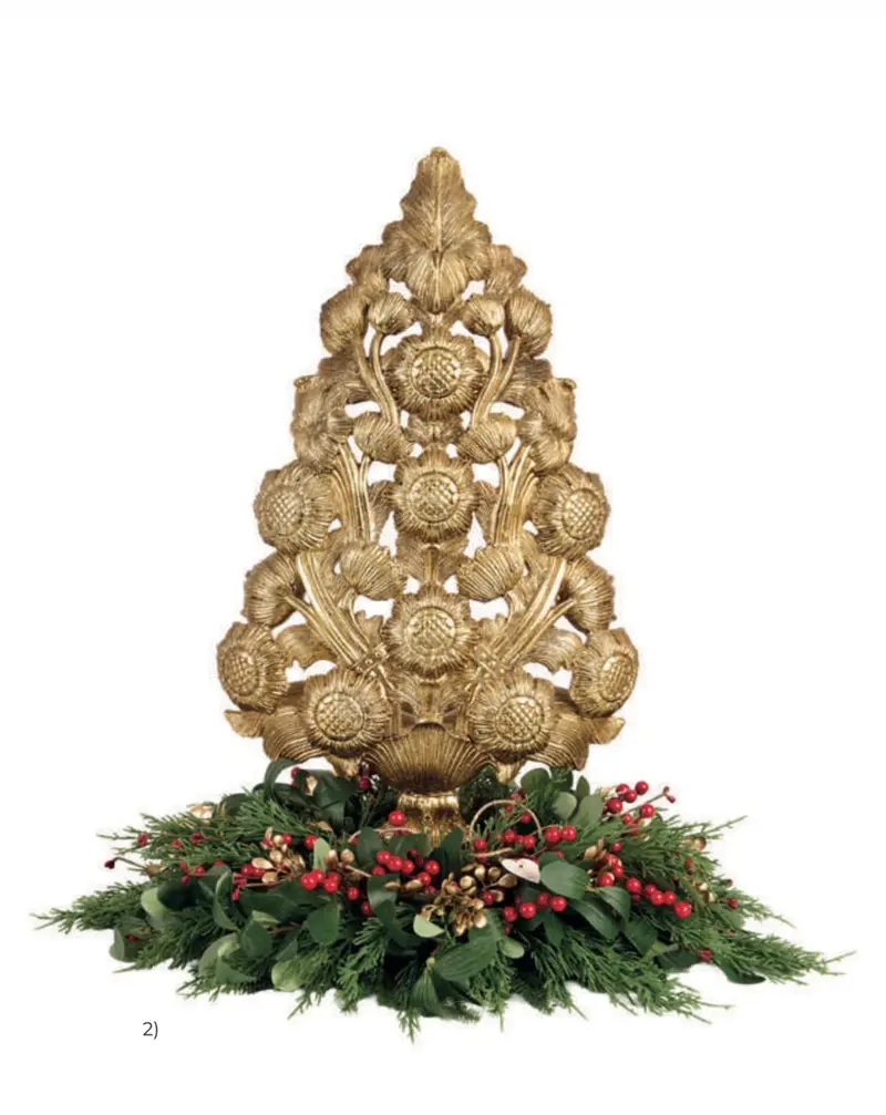 Albero oro con base bacche