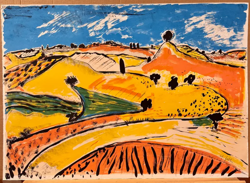 Alfredo Fabbri - "Senza titolo" - litografia 17/100 - 1990 ca
