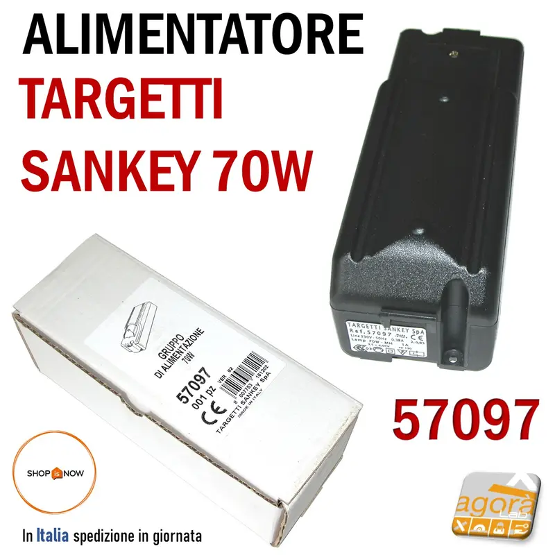 ALIMENTATORE 70W TARGETTI SANKEY COD.57097 PER FARI NEGOZIO - CASA NUOVO NERO.