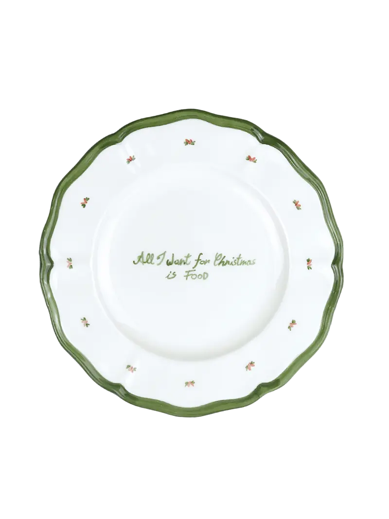 “All I want for Christmas is food” Plate