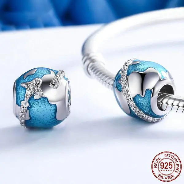 "AllAroundTheWorld" - charm del viaggiatore in argento - IN ESCLUSIVA