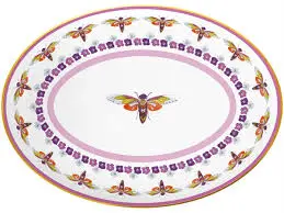 AMAZZONIA VASSOIO OVALE CM.19,5*26,5 IN PORCELLANA BACI MILANO