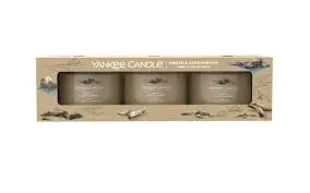 Amber sandalwood Yankee Candle - Confezione regalo 3 Candela Votive in Vetro