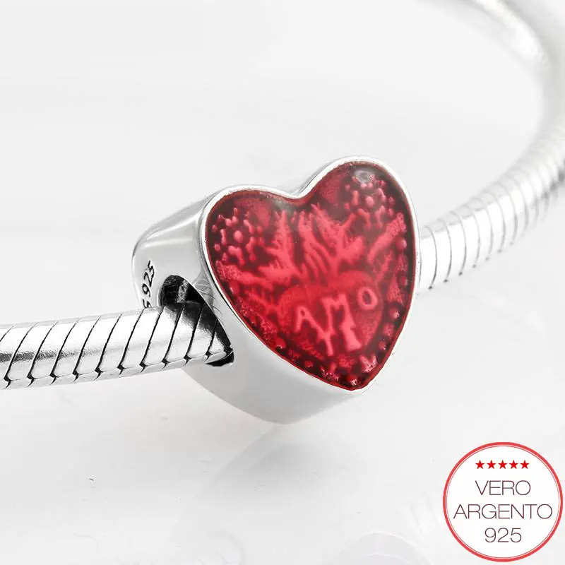 "AmoTe" - charm amore in argento - IN ESCLUSIVA