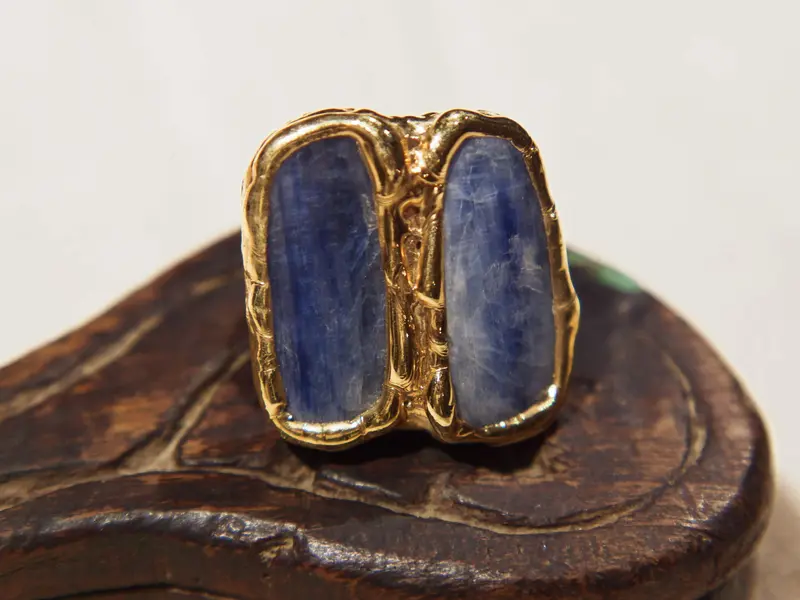 anello ottone con sodalite