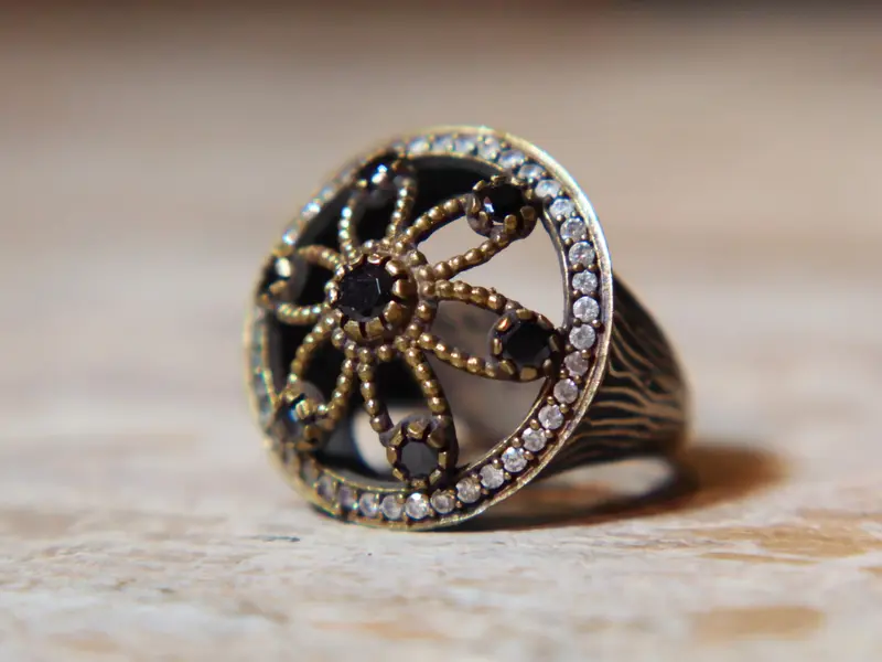 anello stile turco radice zaffiro cod.AN10