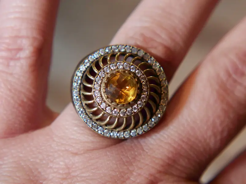 anello stile turco topazio citrino cod.AN11