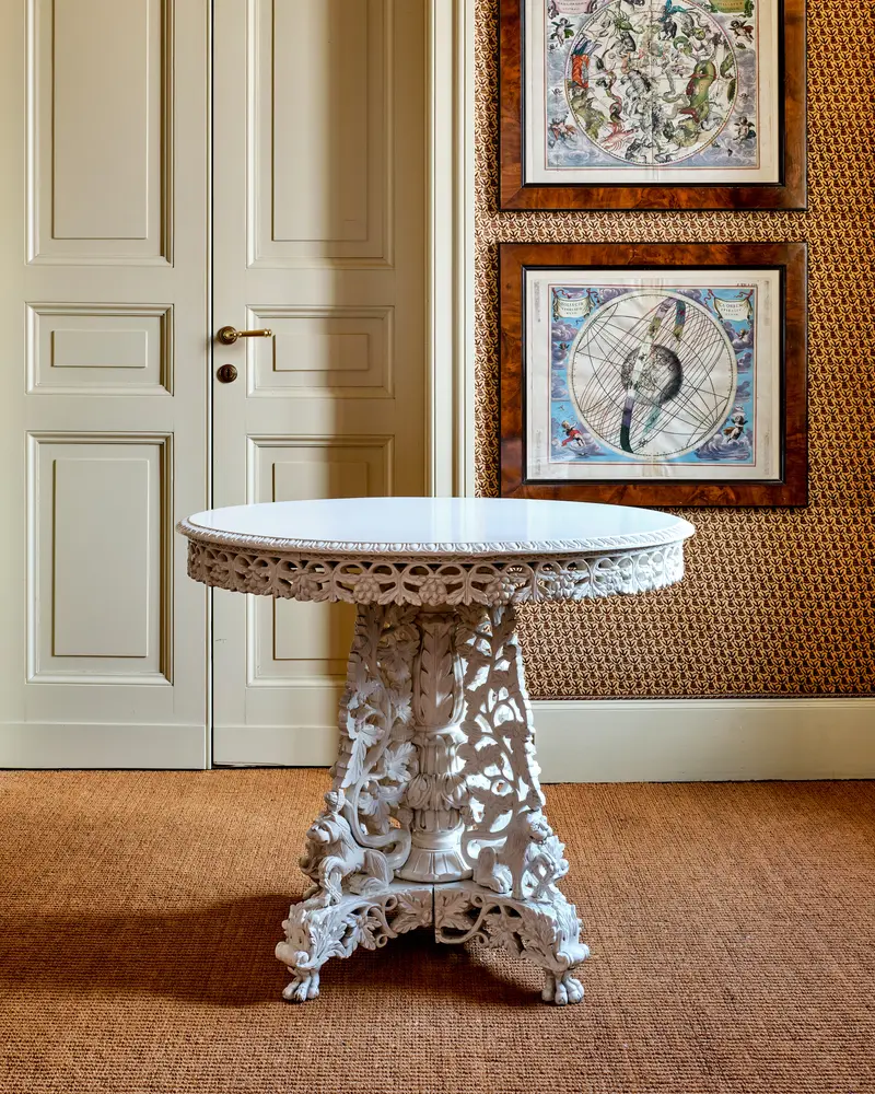 Anglo-Indian Carved Pedestal Table