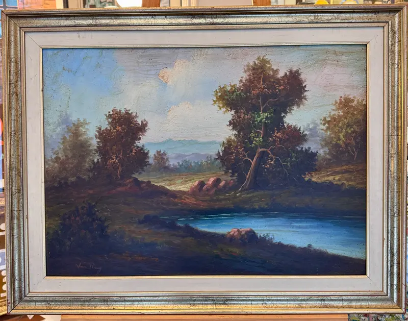 Anonimo (Van Rury ?) - "Senza titolo" - olio su tavola 1950 ca