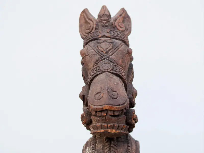 antica statua indiana hindu cavallo inciso cod.CAVALLO7