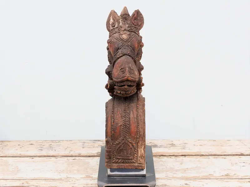 antica statua indiana hindu cavallo inciso    cod.CAVALLO8