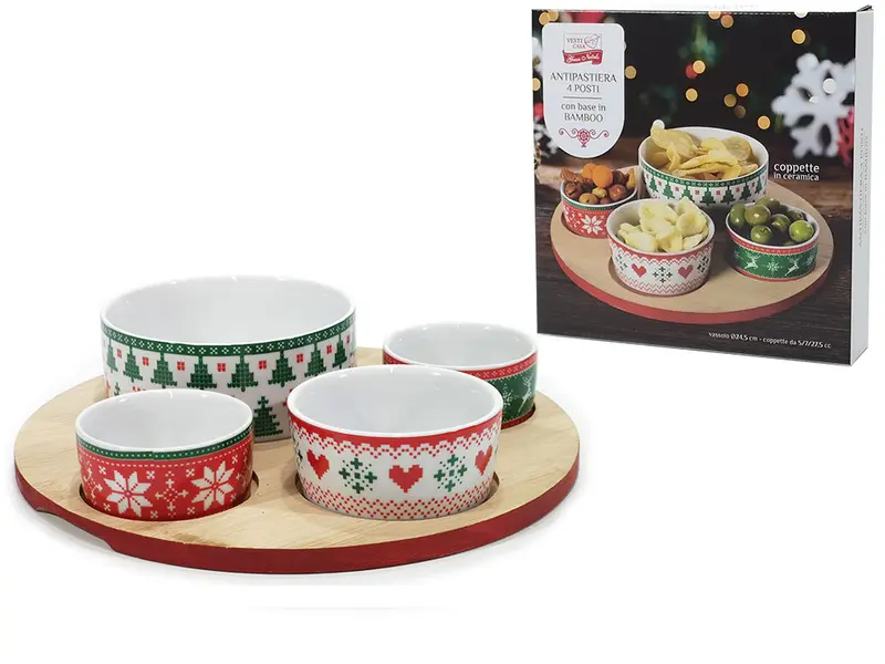 ANTIPASTIERA XMAS SET 4PZ.