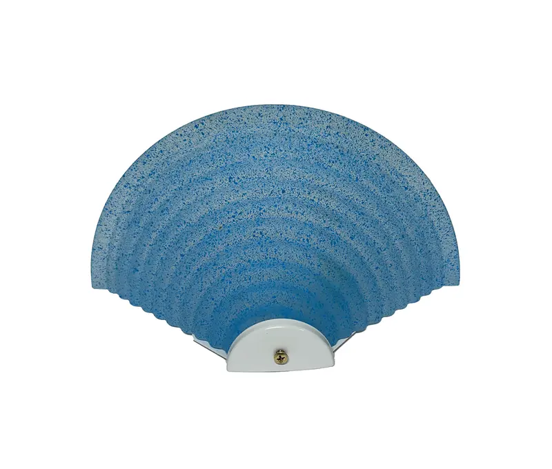 Applique Classica in Vetro, Lampada da Parete a Mezzaluna, 1 Luce, per Bagno, Camera, Soggiorno, Cucina, Scala, Corridoio (AZZURRO)