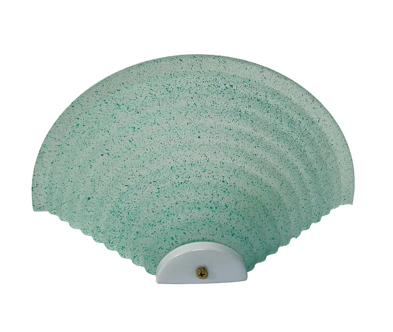 Applique Classica in Vetro, Lampada da Parete a Mezzaluna, 1 Luce, per Bagno, Camera, Soggiorno, Cucina, Scala, Corridoio (VERDE)