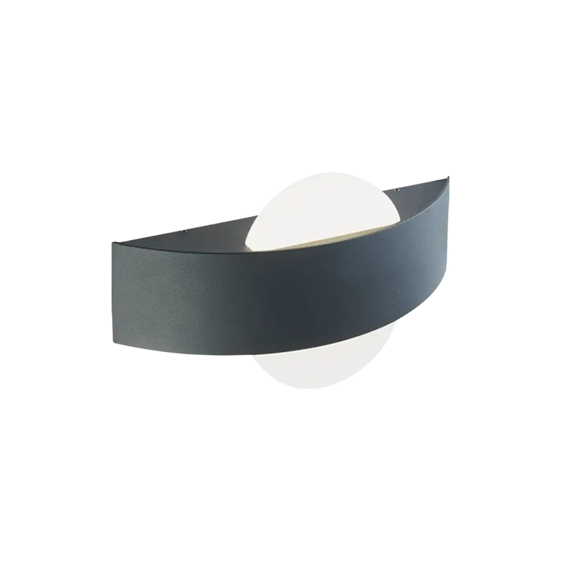 Applique Sovil Grigio a Led con Diffusore Ovale Dexter