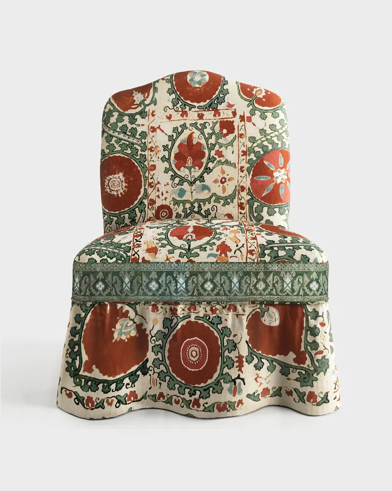 Arjumand's World Suzani Ottoman Chair