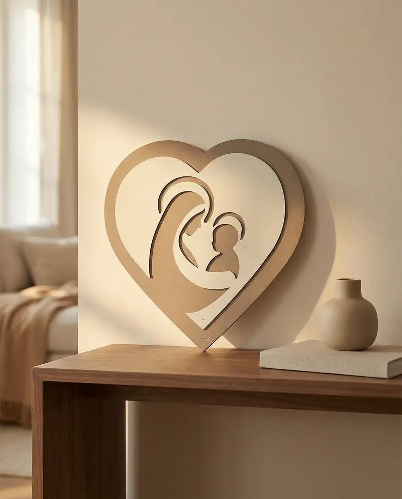 ARTI & MESTIERI - ICONA CUORE BEIGE E AVORIO
