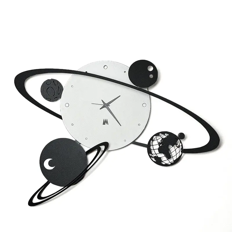 ARTI & MESTIERI - OROLOGIO DA PARETE SISTEMA SOLARE BIANCO E NERO