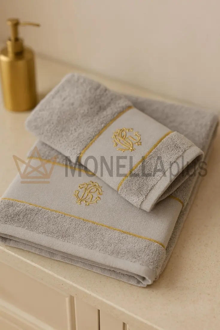 Asciugamani Set 2 Pezzi Gold New