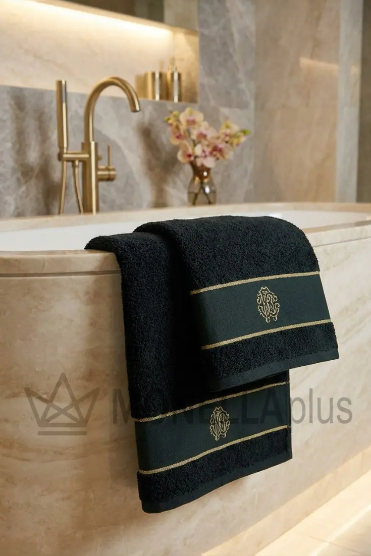 Asciugamani Set 3 Pezzi Mani Gold New
