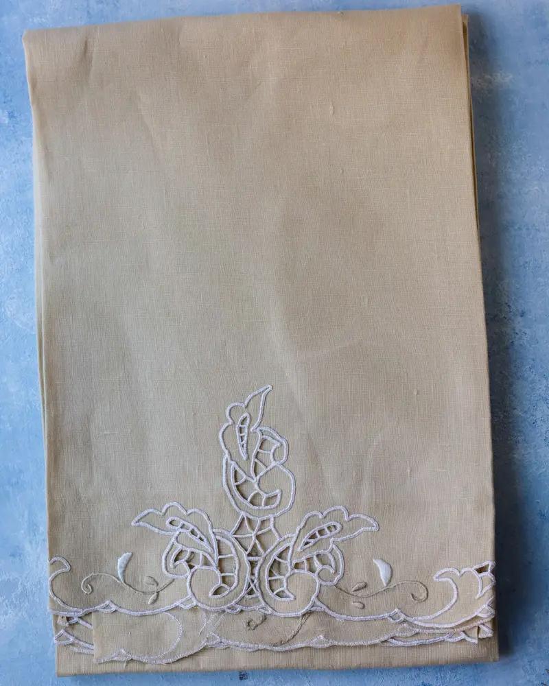 asciugamano crema in lino