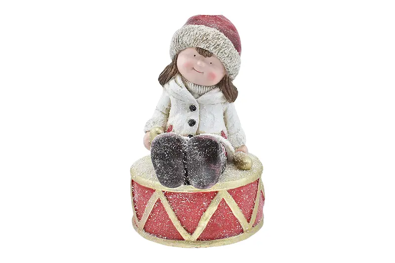B/ALBERO BAMBINA SU TAMBURO 24,5X20,5X40CM