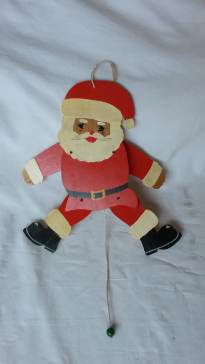 Babbo Natale in legno a marionetta anni '60