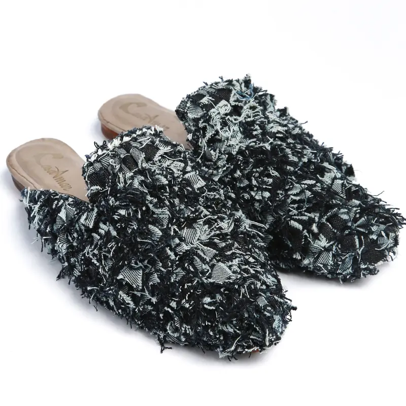 Babouche "Casa Denim" Boucherouite