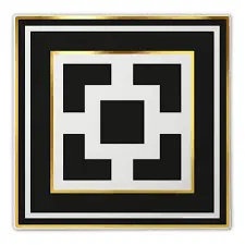 BACI MILANO - OPTICAL VASSOIETTO CM.11*11 BIANCO E NERO IN PORCELLANA