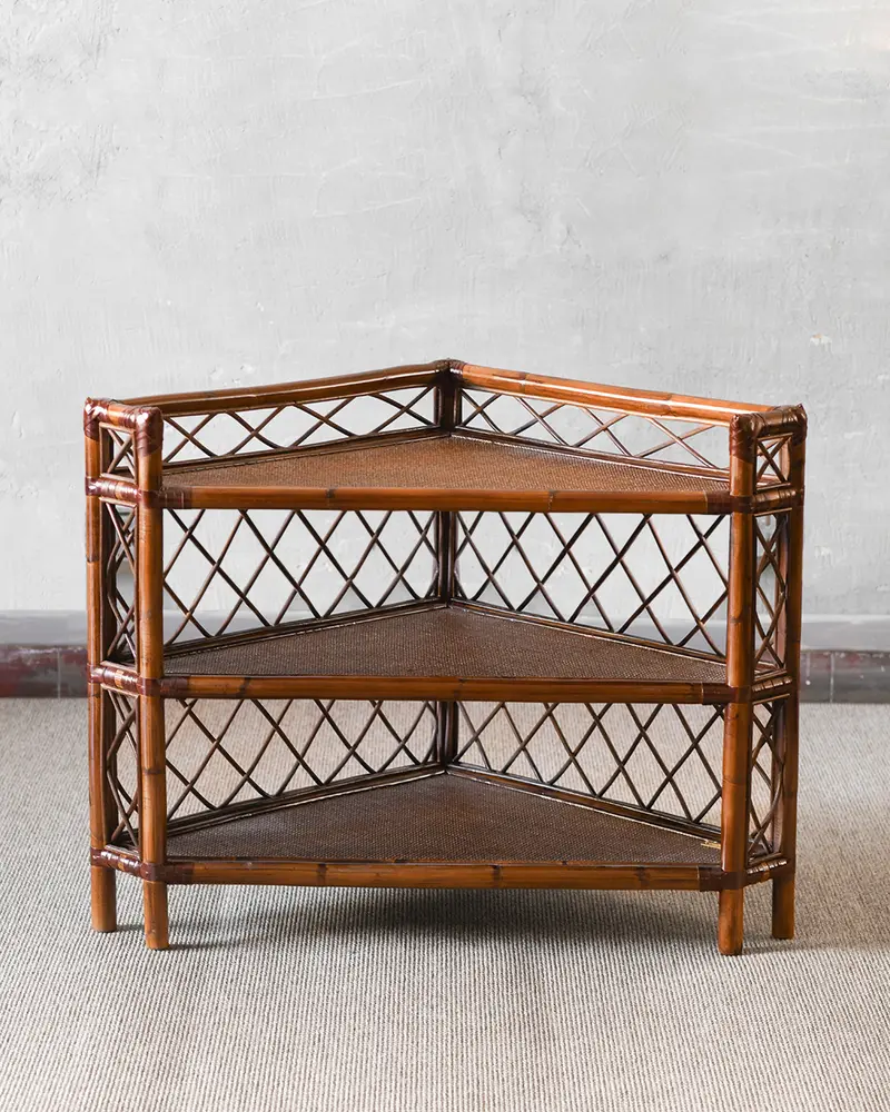 Bamboo And Wicker Étagère