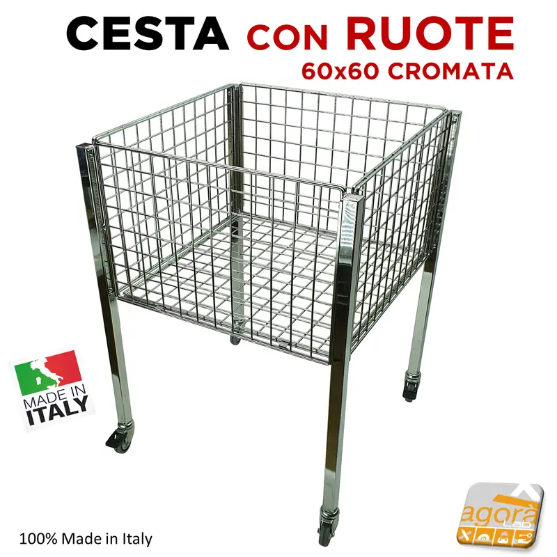 BANCARELLA 60x60 CESTA H 80cm CESTINO espositore x Negozi INTIMO ABBIGLIAMENTO CASALINGHI