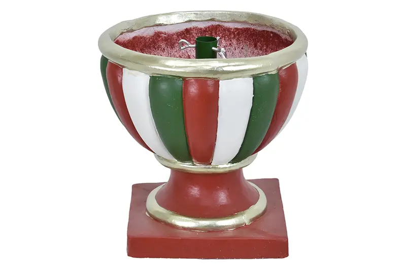 BASE ALB.CALICE 38X38X37CM ROSSO/VERDE/BIANCO