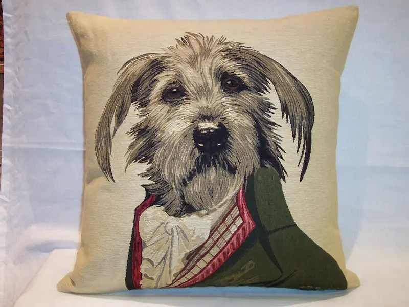 BASSETT GRIFFON PILLOW TAPESTRY