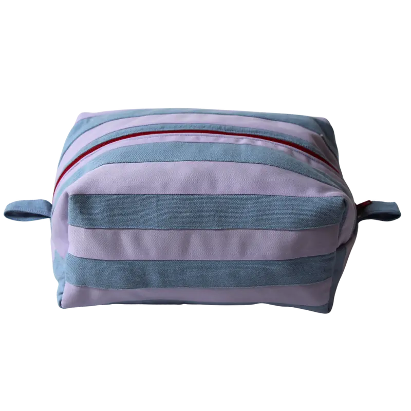 Beach Blue and Lilac Stripes Pochette